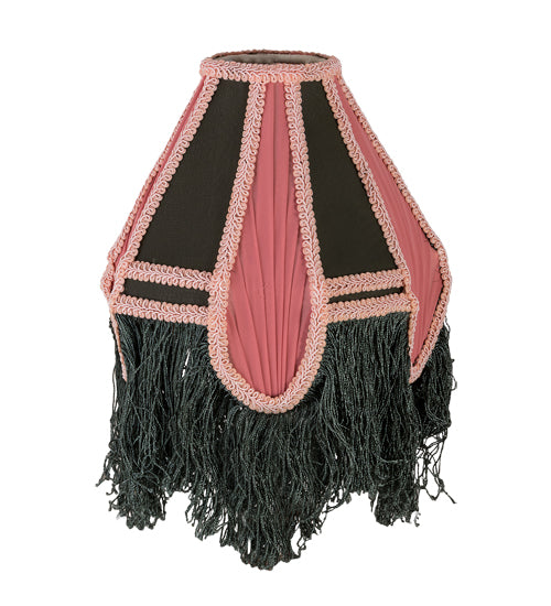 Meyda Lighting Margaret 10" Gray & Pink Fabric Shade