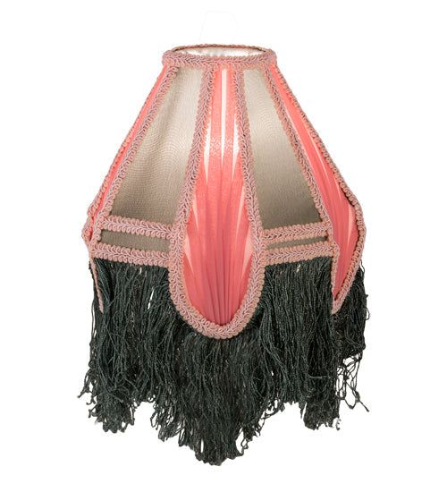 Meyda Lighting Margaret 10" Gray & Pink Fabric Shade