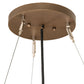 Meyda Lighting Margo 48" 3-Light Tyler Bronze Pendant Light With Gold Organza Textrene & Statuario Idalight Shade