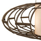 Meyda Lighting Margo 48" 3-Light Tyler Bronze Pendant Light With Gold Organza Textrene & Statuario Idalight Shade