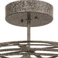 Meyda Lighting Margo Acura 30" LED Silver Leaf On Copper Vein Pendant Light With White Statuario Idalight & Silver Shade