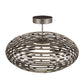 Meyda Lighting Margo Acura 30" LED Silver Leaf On Copper Vein Pendant Light With White Statuario Idalight & Silver Shade