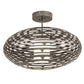 Meyda Lighting Margo Acura 30" LED Silver Leaf On Copper Vein Pendant Light With White Statuario Idalight & Silver Shade