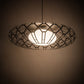 Meyda Lighting Margo Mizner 60" 3-Light Oil Rubbed Bronze Pendant Light With White Shade Glass