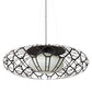 Meyda Lighting Margo Mizner 60" 3-Light Oil Rubbed Bronze Pendant Light With White Shade Glass