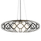 Meyda Lighting Margo Mizner 60" 3-Light Oil Rubbed Bronze Pendant Light With White Shade Glass