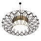Meyda Lighting Margo Mizner 60" 3-Light Oil Rubbed Bronze Pendant Light With White Shade Glass