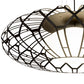 Meyda Lighting Margo Mizner 60" 3-Light Oil Rubbed Bronze Pendant Light With White Shade Glass