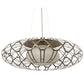 Meyda Lighting Margo Mizner 60" 3-Light Satin Titanium Pendant Light With White Statuario Idalight Shade Glass