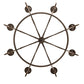 Meyda Lighting Marguerite 42" 8-Light Copper Rust Chandelier With Ivory Faux Candlelight