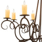 Meyda Lighting Marguerite 42" 8-Light Copper Rust Chandelier With Ivory Faux Candlelight