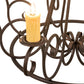 Meyda Lighting Marguerite 42" 8-Light Copper Rust Chandelier With Ivory Faux Candlelight