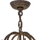 Meyda Lighting Marin 18" 4-Light Coffee Bean Pendant Light With Beige Botticino Idalight Shade Glass