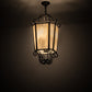 Meyda Lighting Marin 18" 4-Light Coffee Bean Pendant Light With Beige Botticino Idalight Shade Glass