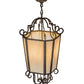 Meyda Lighting Marin 18" 4-Light Coffee Bean Pendant Light With Beige Botticino Idalight Shade Glass