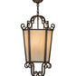Meyda Lighting Marin 18" 4-Light Coffee Bean Pendant Light With Beige Botticino Idalight Shade Glass