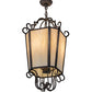 Meyda Lighting Marin 18" 4-Light Coffee Bean Pendant Light With Beige Botticino Idalight Shade Glass