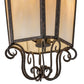 Meyda Lighting Marin 18" 4-Light Coffee Bean Pendant Light With Beige Botticino Idalight Shade Glass