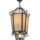Meyda Lighting Marin 18" 4-Light Coffee Bean Pendant Light With Beige Botticino Idalight Shade Glass