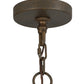 Meyda Lighting Marin 22" 6-Light Gilded Tobacco Pendant Light With Clear Seeded Shade Glass