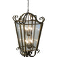 Meyda Lighting Marin 40" 8-Light Antique Iron Gate Pendant Light With Clear Seeded Shade Glass