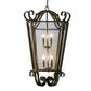 Meyda Lighting Marin 40" 8-Light Antique Iron Gate Pendant Light With Clear Seeded Shade Glass