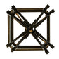 Meyda Lighting Marin 40" 8-Light Antique Iron Gate Pendant Light With Clear Seeded Shade Glass