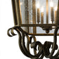 Meyda Lighting Marin 40" 8-Light Antique Iron Gate Pendant Light With Clear Seeded Shade Glass