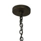 Meyda Lighting Marin 40" 8-Light Antique Iron Gate Pendant Light With Clear Seeded Shade Glass