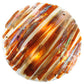 Meyda Lighting Marina 21" 2-Light Nickel Inverted Pendant Light With Fused Beige & Amber Shade Glass