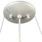 Meyda Lighting Marina 21" 2-Light Nickel Inverted Pendant Light With Fused Beige & Amber Shade Glass