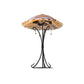 Meyda Lighting Marina 28" 3-Light Black Table Lamp With Multi-Colored Shade Glass
