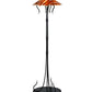 Meyda Lighting Marina 63" 3-Light Black Floor Lamp With Multi-Colored Shade Glass