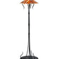 Meyda Lighting Marina 63" 3-Light Black Floor Lamp With Multi-Colored Shade Glass