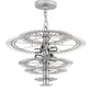 Meyda Lighting Marquee 24" 8-Light Sparkle Silver Supreme Pendant Light With Clear Shade Glass