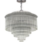 Meyda Lighting Marquee 24" 8-Light Sparkle Silver Supreme Pendant Light With Clear Shade Glass