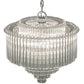 Meyda Lighting Marquee 24" 8-Light Sparkle Silver Supreme Pendant Light With Clear Shade Glass