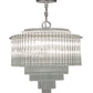 Meyda Lighting Marquee 24" 8-Light Sparkle Silver Supreme Pendant Light With Clear Shade Glass