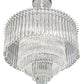 Meyda Lighting Marquee 24" 8-Light Sparkle Silver Supreme Pendant Light With Clear Shade Glass