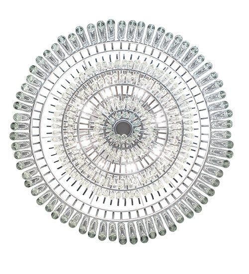Meyda Lighting Marquee 24" 8-Light Sparkle Silver Supreme Pendant Light With Clear Shade Glass