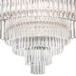 Meyda Lighting Marquee 24" 8-Light Sparkle Silver Supreme Pendant Light With Clear Shade Glass