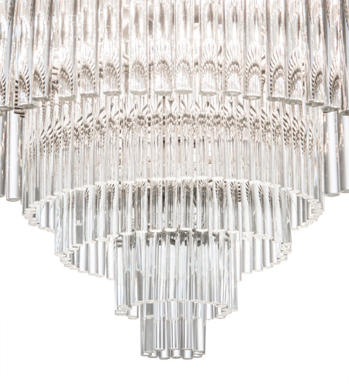 Meyda Lighting Marquee 24" 8-Light Sparkle Silver Supreme Pendant Light With Clear Shade Glass