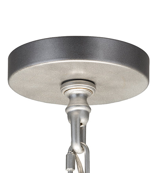 Meyda Lighting Marquee 24" 8-Light Sparkle Silver Supreme Pendant Light With Clear Shade Glass