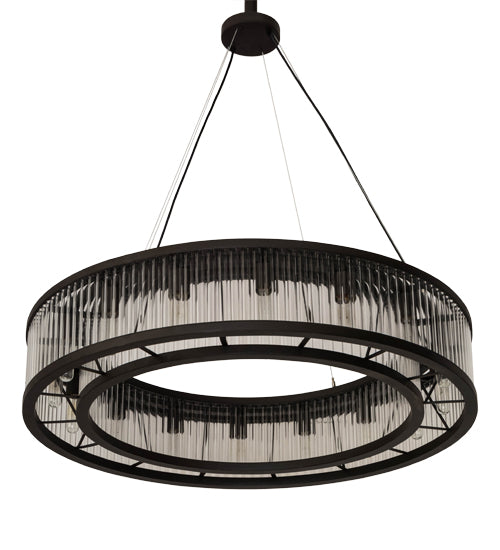 Meyda Lighting Marquee 41" 16-Light Oil Rubbed Bronze Pendant Light With Clear Crystal Idalight Shade Glass