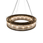 Meyda Lighting Marquee 41" 16-Light Oil Rubbed Bronze Pendant Light With Clear Crystal Idalight Shade Glass