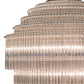 Meyda Lighting Marquee 42" 18-Light Sparkle Silver Pendant Light With Clear Crystal Rods Shade Glass