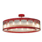 Meyda Lighting Marquee 48" 16-Light Timeless Bronze Pendant Light With Crystal Idalight Shade Glass