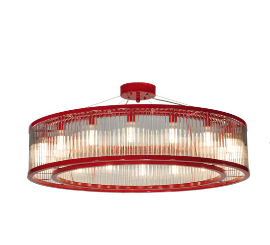 Meyda Lighting Marquee 48" 16-Light Timeless Bronze Pendant Light With Crystal Idalight Shade Glass