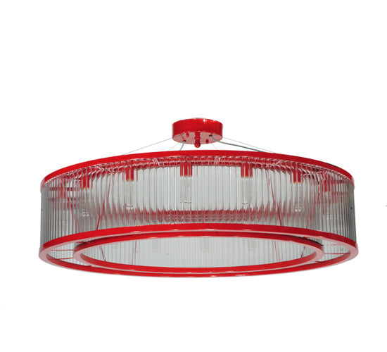 Meyda Lighting Marquee 48" 16-Light Timeless Bronze Pendant Light With Crystal Idalight Shade Glass