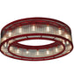 Meyda Lighting Marquee 48" 16-Light Timeless Bronze Pendant Light With Crystal Idalight Shade Glass